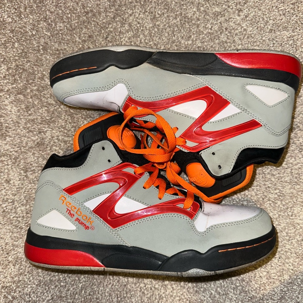 Reebok Sneakers - Gray, Red, and Orange